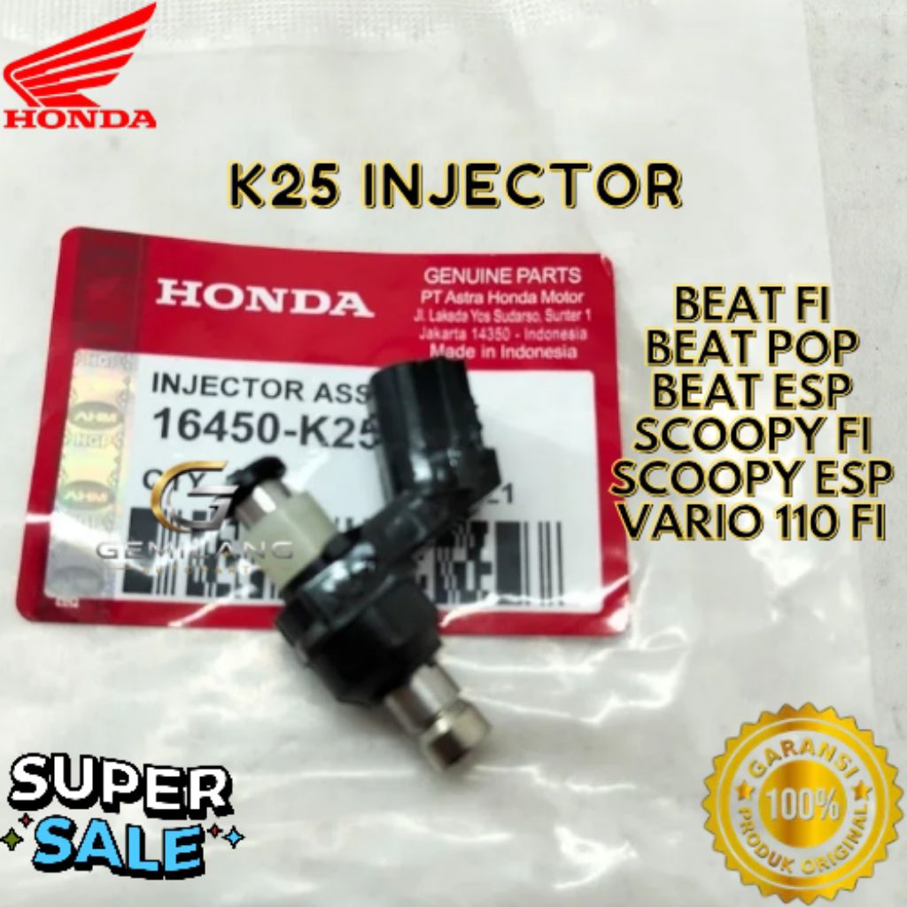 INJECTOR KODE K25, INJECTOR BEAT FI, INJECTOR BEAT POP, INJECTOR BEAT ESP, INJECTOR SCOOPY FI, INJEC