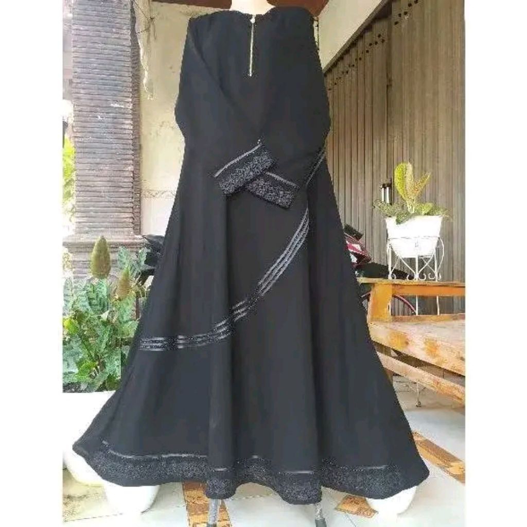 abaya salwa jetblack