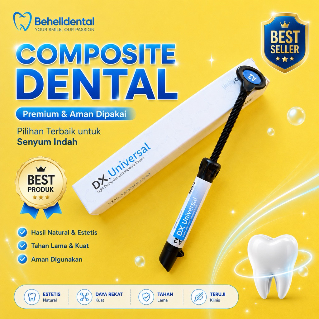 COMPOSITE DENTEX Universal DX A1 A2 A3 A3.5 - Dental Bahan Direct Veneer Veneers Gigi Kelinci Kompos