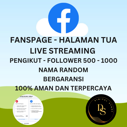 Jual Fanspage | Halaman Tua Berfollower | Live Streaming