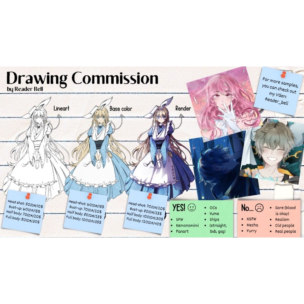 Komis gambar - Anime art commission