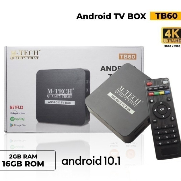 ANDROID TV BOX Mtech M-tech TB60 2Gb Android 10 Ultra HD