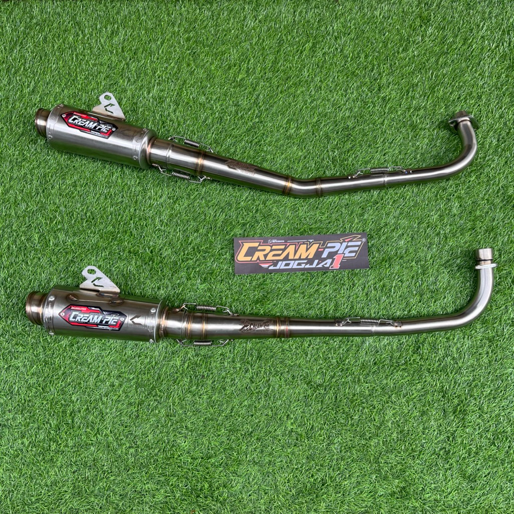 Knalpot Creampie Original Jupiter Z 130 Vega R New CP2 RX CP3 Oval MBKW Kolong Naik Stenlis Fostep S