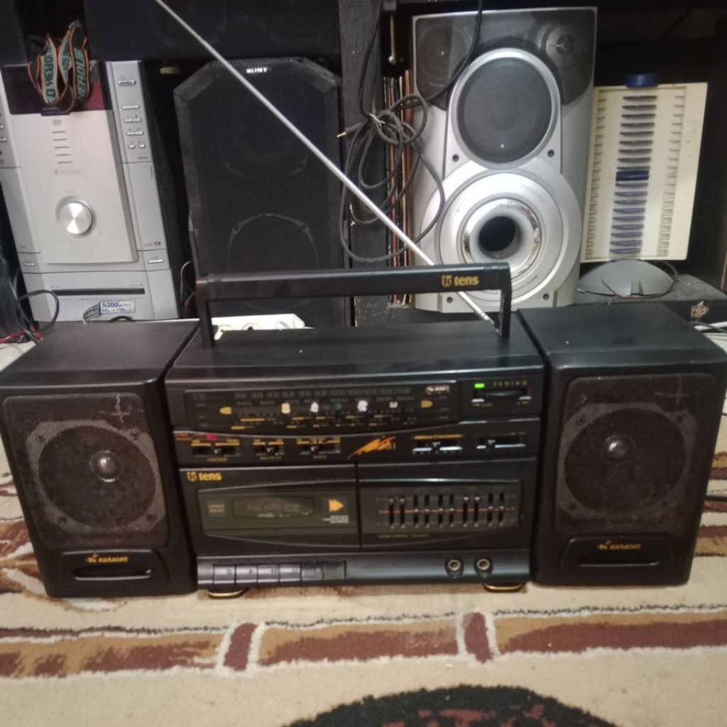 MINI COMPO TENS RADIO TAPE STEREO KARAOKE CLASIC JADUL