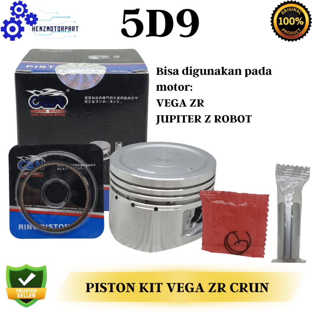 PISTON KIT SEHER KIT PISTON RING  VEGA ZR / JUPITER Z ROBOT ( 5D9 ) CRUN