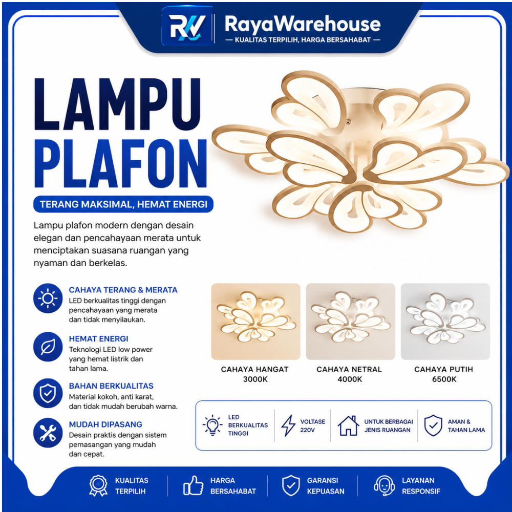 Lampu Plafon Plafond Gantung Hias LED Modern Ceiling Lamp Light Heart 2