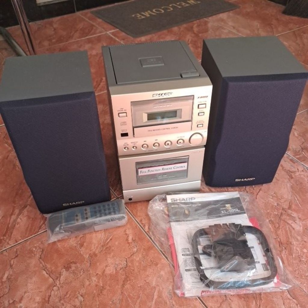 tape vcd compo sharp X-BASS