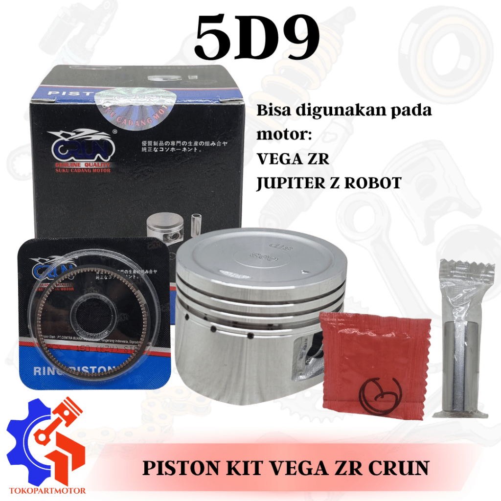 PISTON KIT SEHER KIT PISTON RING  VEGA ZR / JUPITER Z ROBOT ( 5D9 ) CRUN