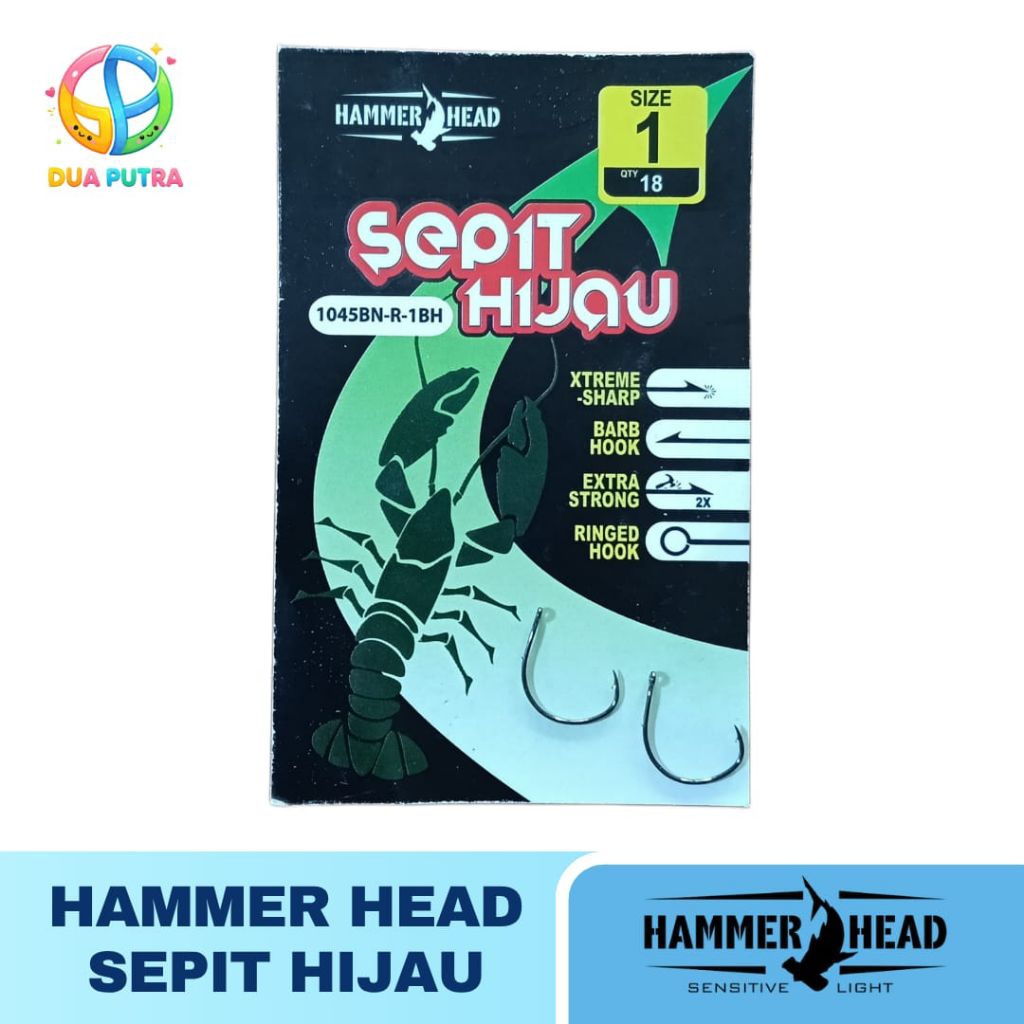 Mata Kail/Mata Kail Udang Kail HAMMER HEAD SEPIT HIJAU