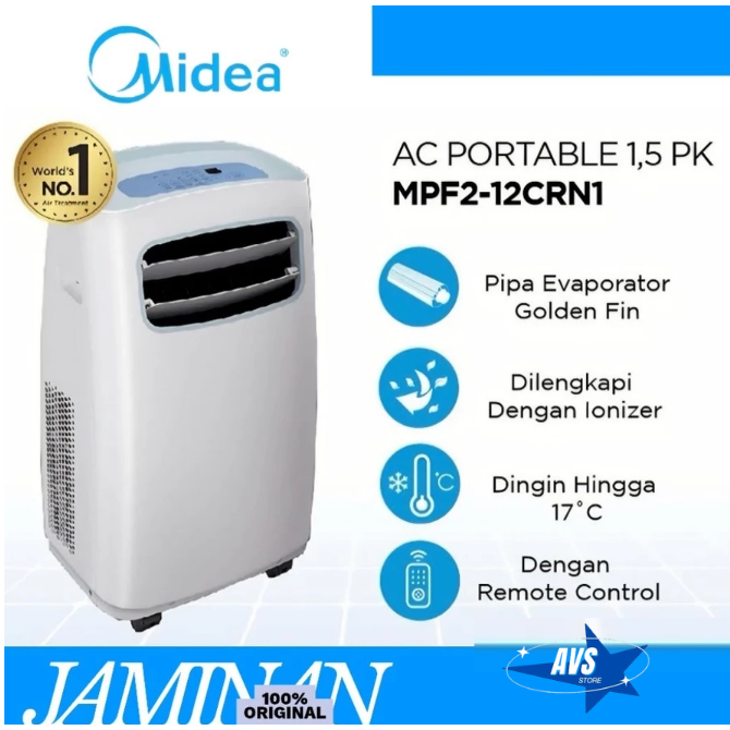 MIDEA AC PORTABLE 1,5PK MPF2-12CRN1