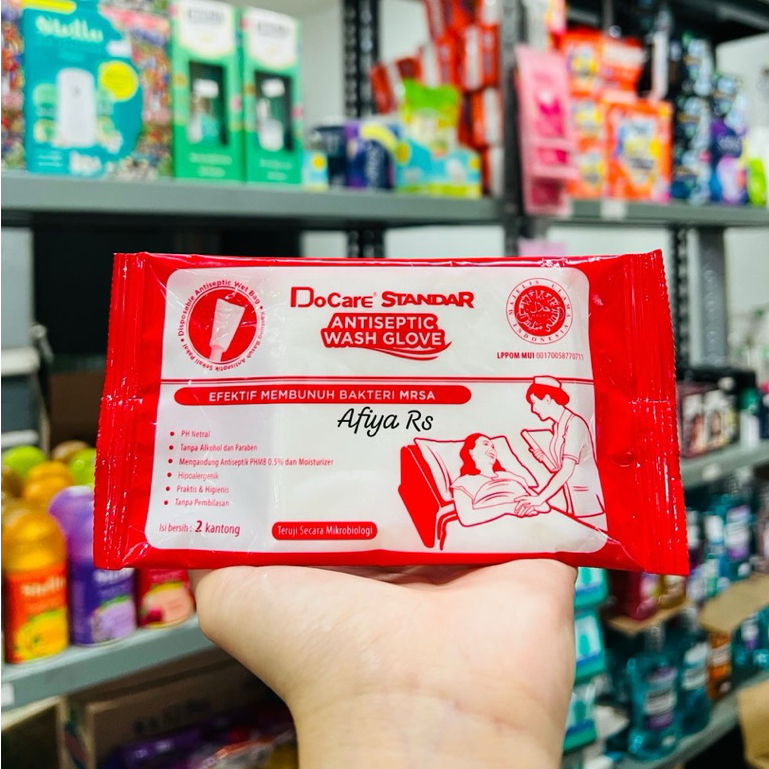 Wash Gloves Antiseptic Tisu Basah Antiseptik Docare