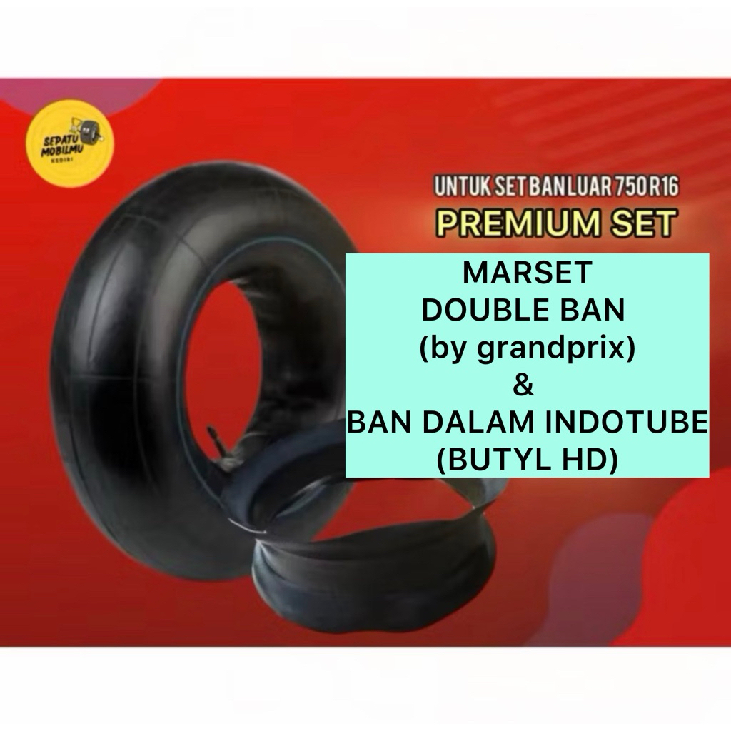 HD BUTYL MARSET DAN BAN DALAM UNTUK SET BAN LUAR 750 R16 - 750.16 - 750-16 - Flap marset 16 - ban da