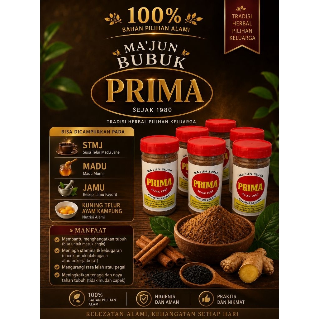 Ma' jun bubuk| Jamu bubuk | jamu majun bubuk cap PRIMA