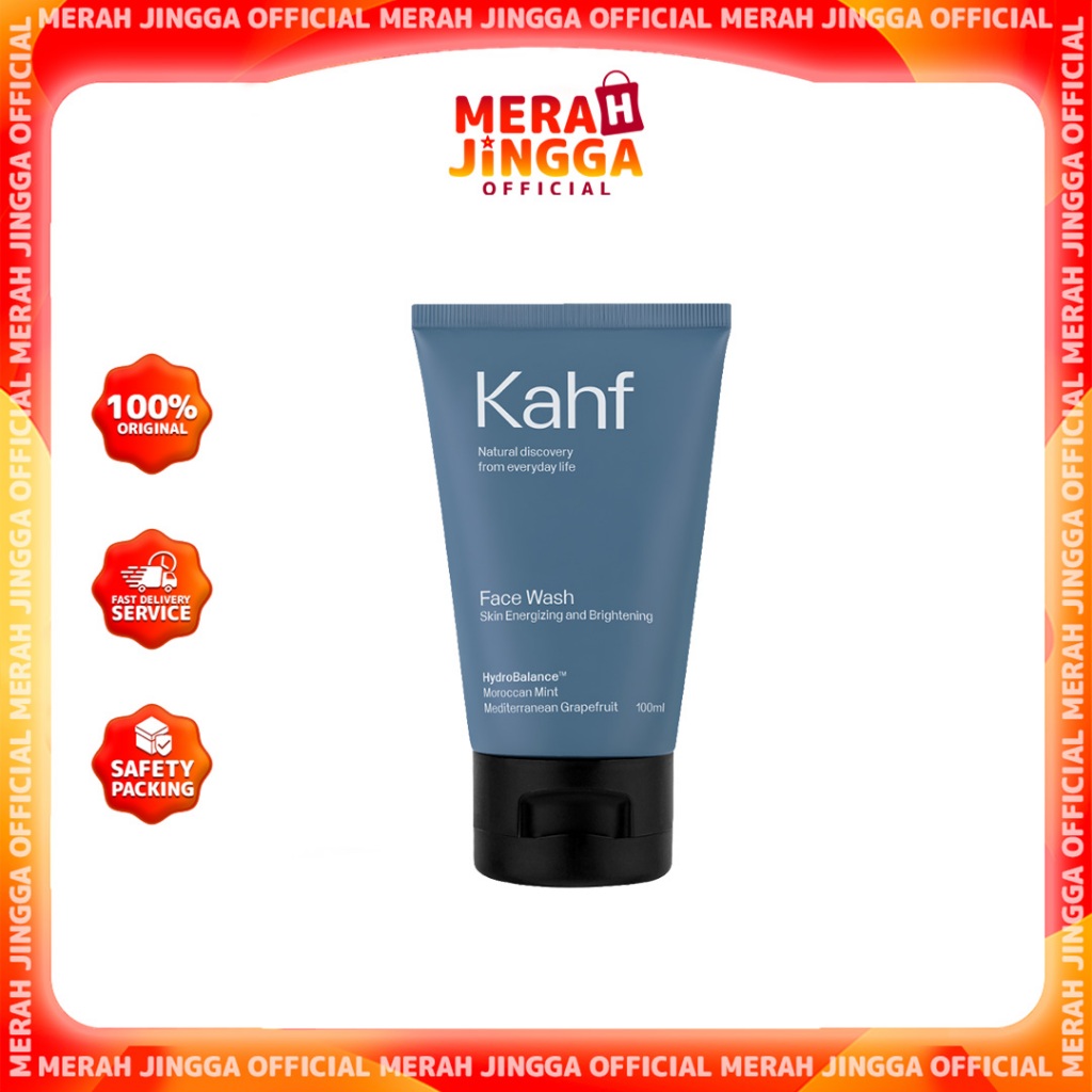 Kahf Skin Energizing and Brightening Face Wash - Pembersih Wajah Pria Cerah | Merah Jingga Official