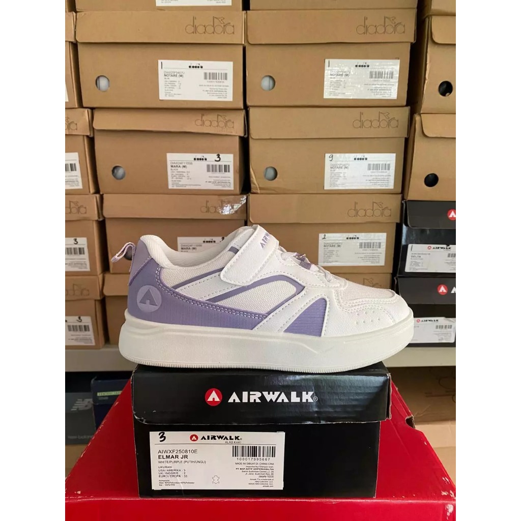 Airwalk Elmar Jr White/Purple Kids Shoes Airwalk Original