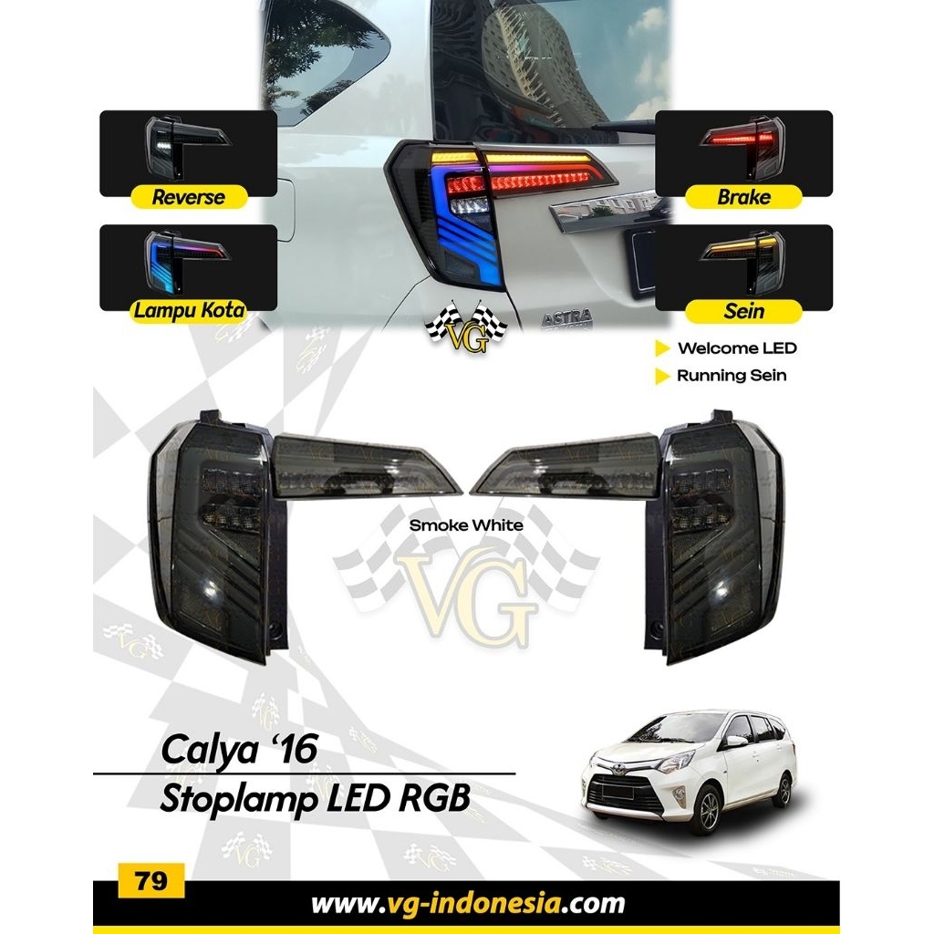 Stoplamp Lampu Belakang Calya Sigra Led Custom Rgb