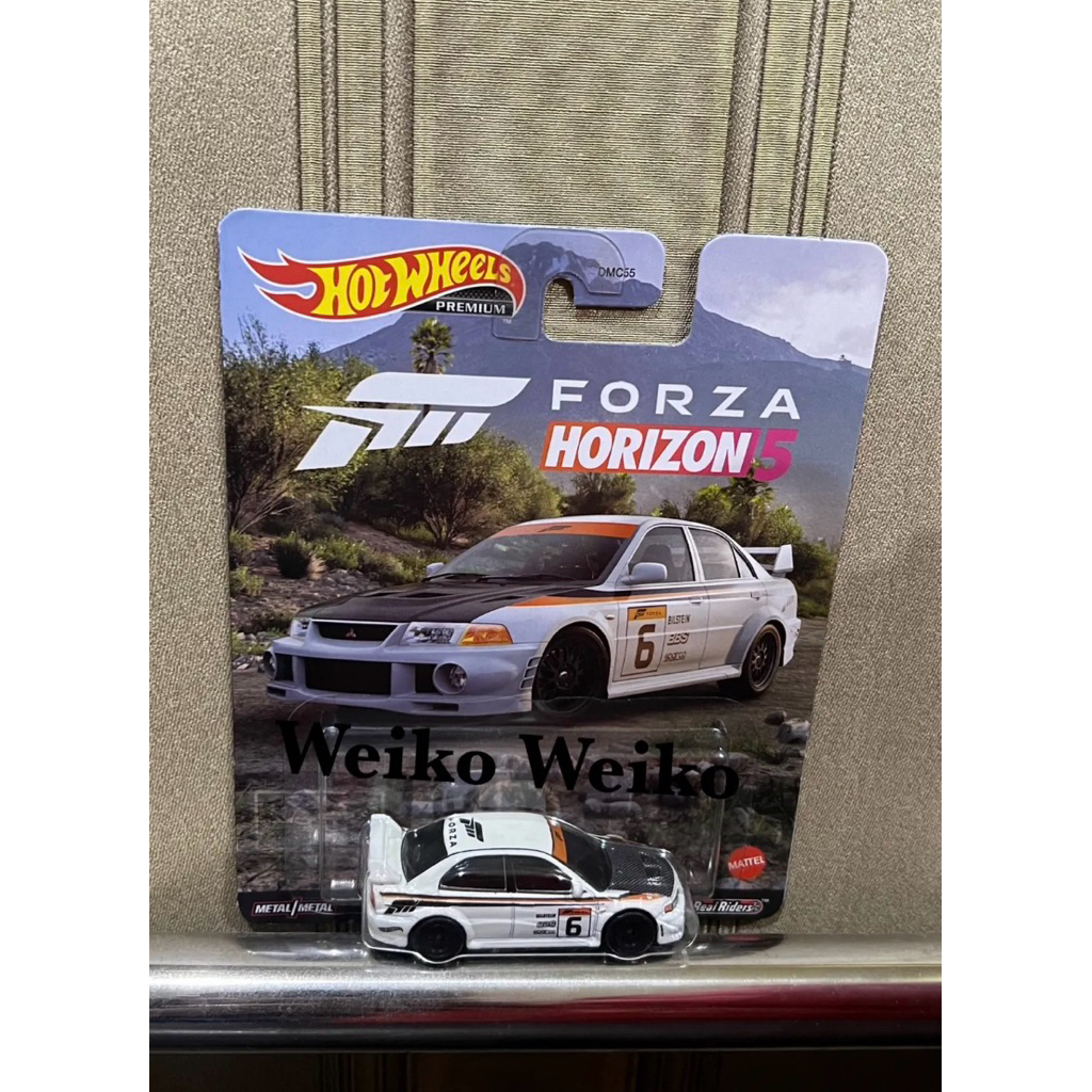 Hotwheels premium forza horizon 5 mitsubhisi lancer evolution VI white
