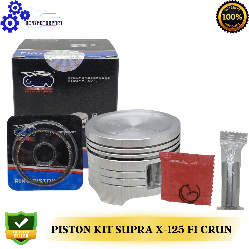 PISTON KIT SEHER KIT PISTON RING SUPRA X-125 FI CRUN