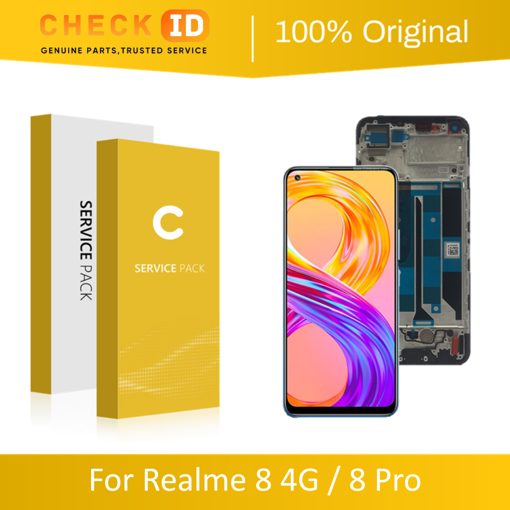 [ TRUST.ID ] AMOLED LCD + FRAME REALME 8 4G RMX3085 / REALME 8 PRO RMX3081 ORIGINAL