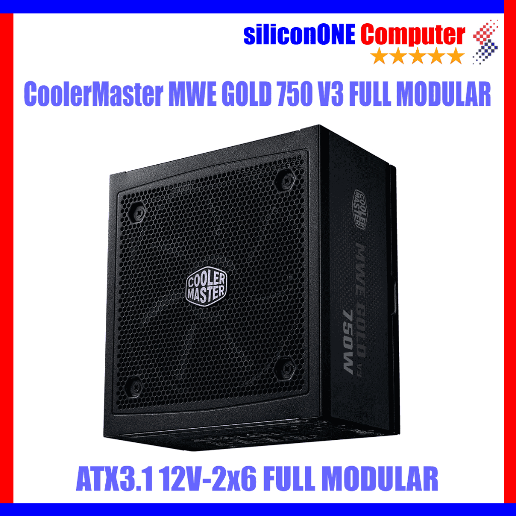 Cooler Master MWE 750 GOLD V3 ATX3.1 Non Modular Powersupply MWE750 80+ GOLD Coolermaster