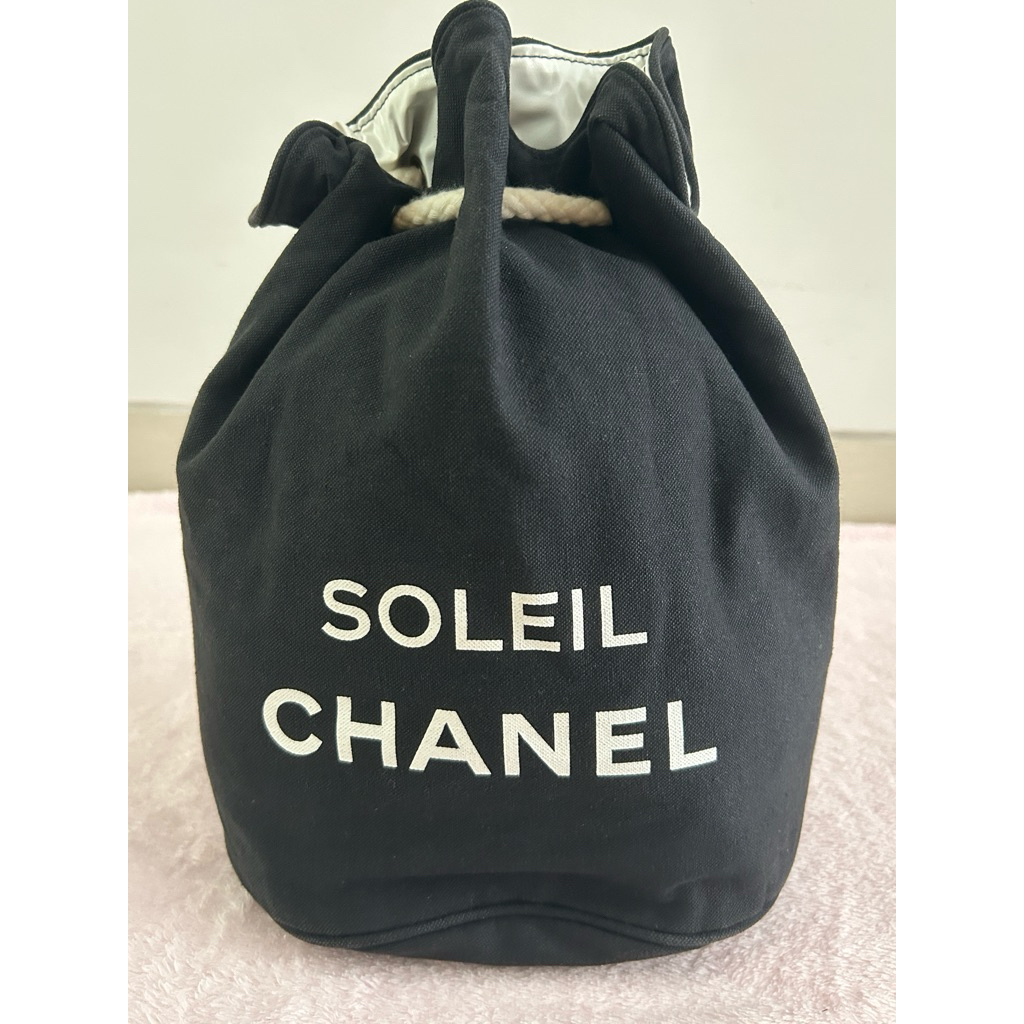 SOLEIL CHANEL CANVAS DRAWSTRING BUCKET BAG PRELOVED / BEKAS