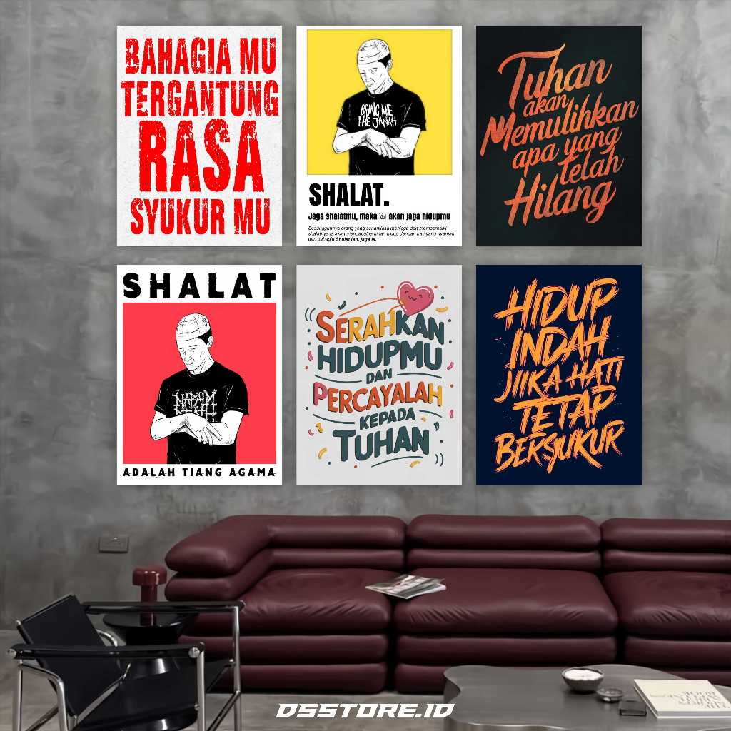 Hiasan Dinding Quotes Islami Hiasan Ruangan islam aesthetic-DS13