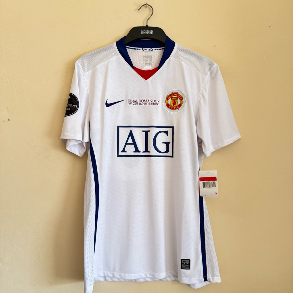 Manchester United Away Final Roma 2009 Player Issue Jersey Baju Bola Original