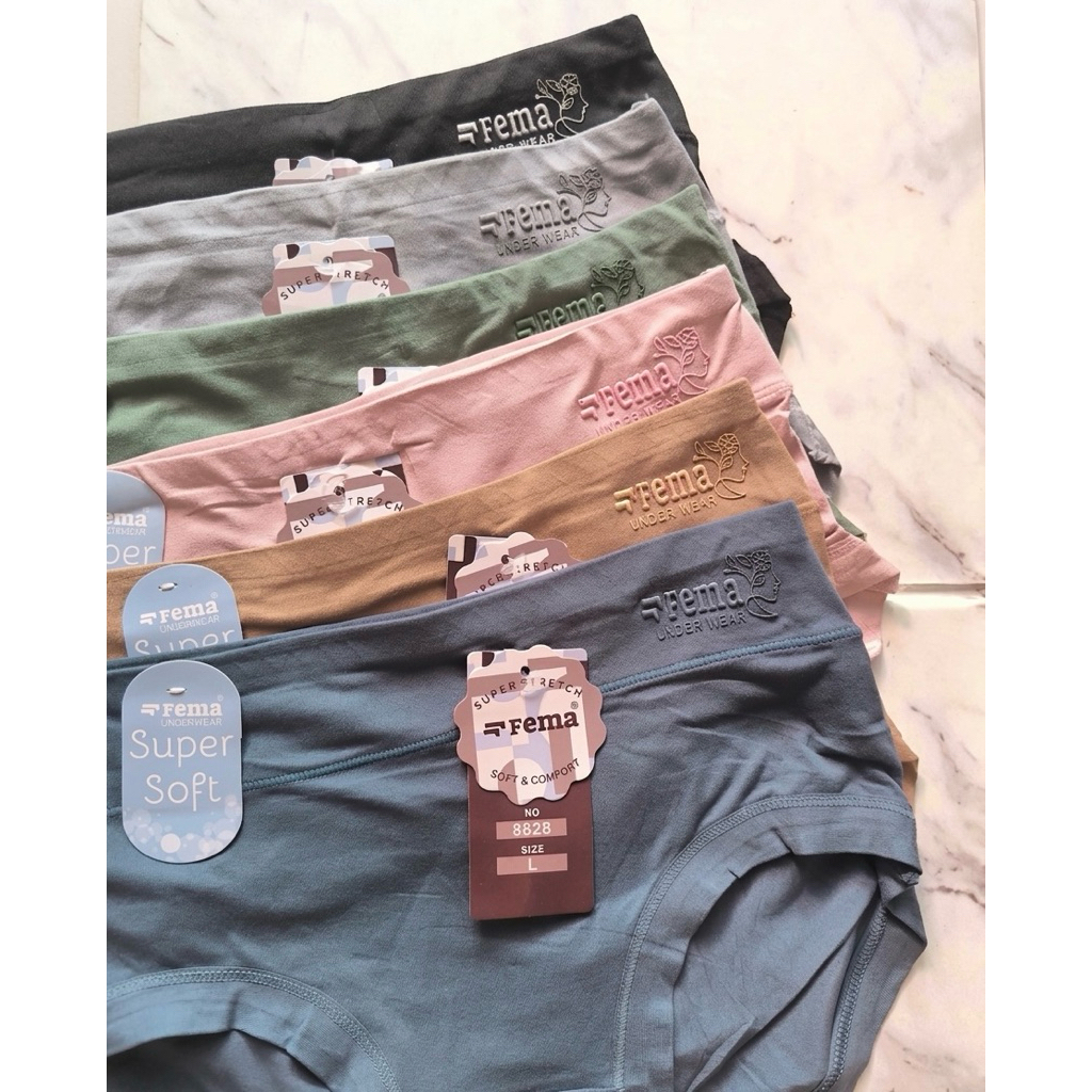 GROSIR 12PCS Celana Dalam Wanita FEMA Lusinan CD Fema CD Import FEMA