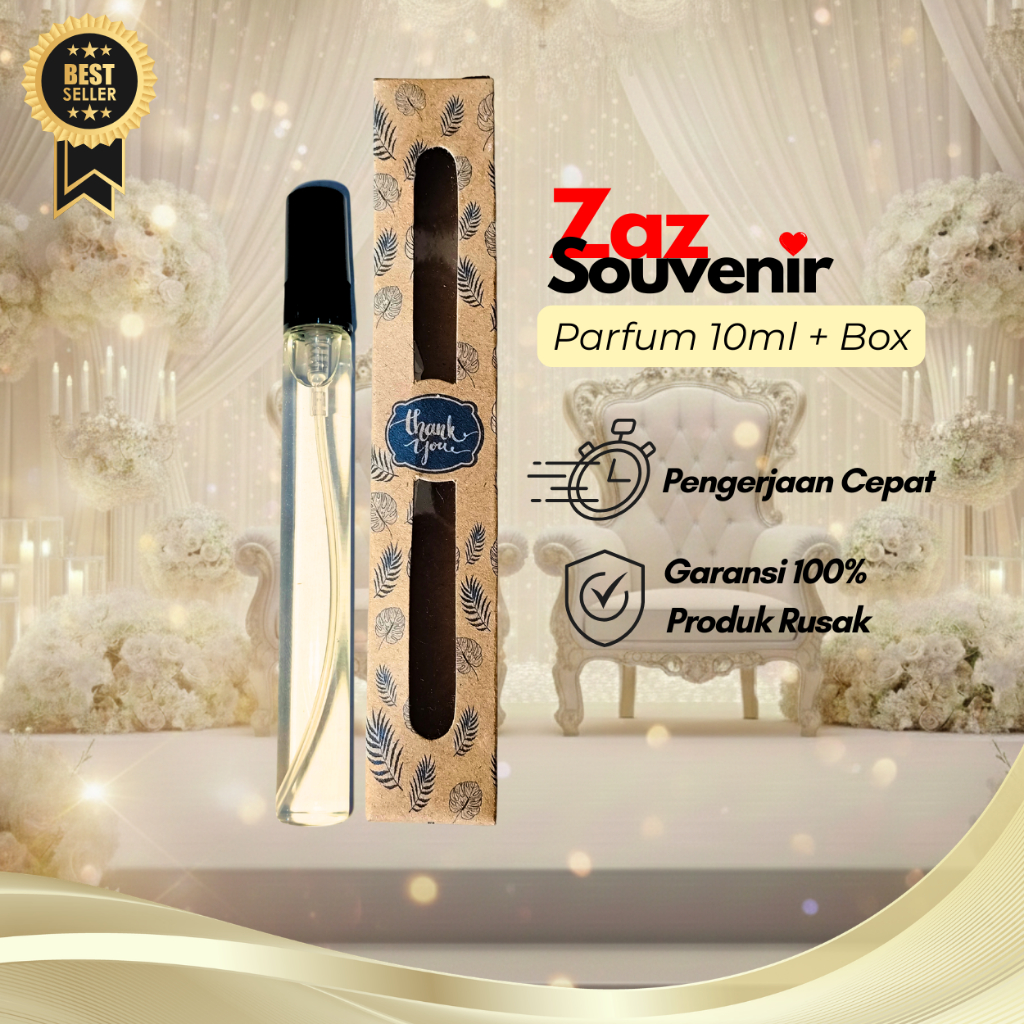 Souvenir Parfum 10ml + Box Karton  | Cocok Untuk Acara Pernikahan, Sunatan, Seminar, Ulang Tahun