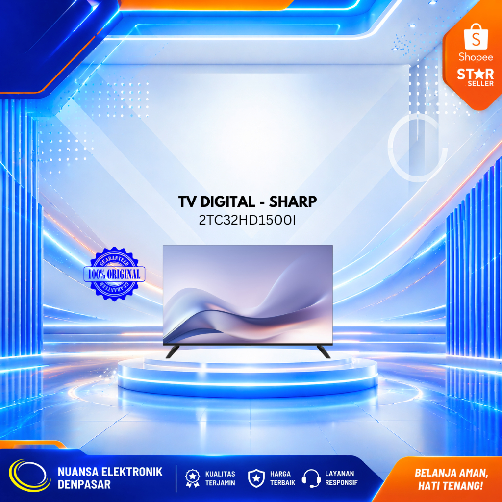TV LED SHARP 2T-C32hD1500i / TV 32 INCH SHARP / 2TC32HD1500I  DIGITAL TV - NUANSA ELEKTRONIK DENPASA