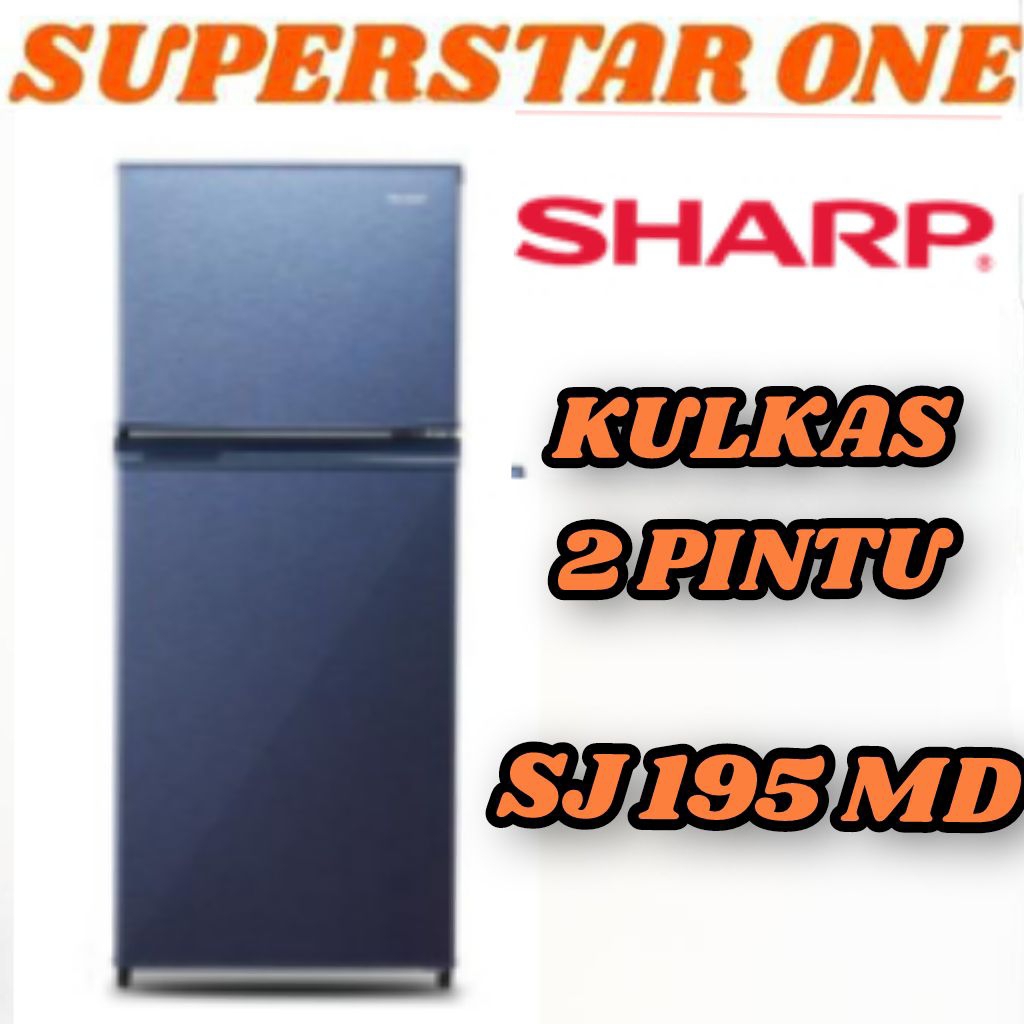 KULKAS 2 PINTU SHARP SJ 195 MD