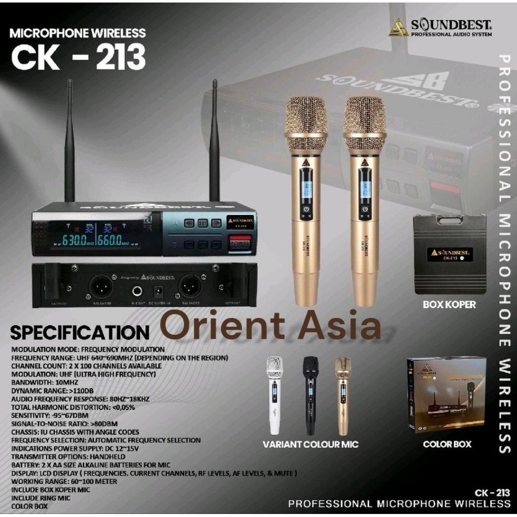 Mic Wireless Soundbest CK-213 Microphone Wireless Soundbest CK-213
