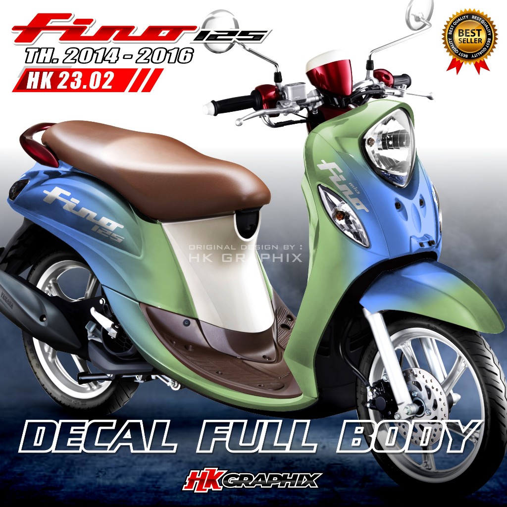 Decal Sticker Fino 125 Fi Full Body 2014 2015 2016 Fino Grande Motif Gradasi Simple HK Graphix 23.02