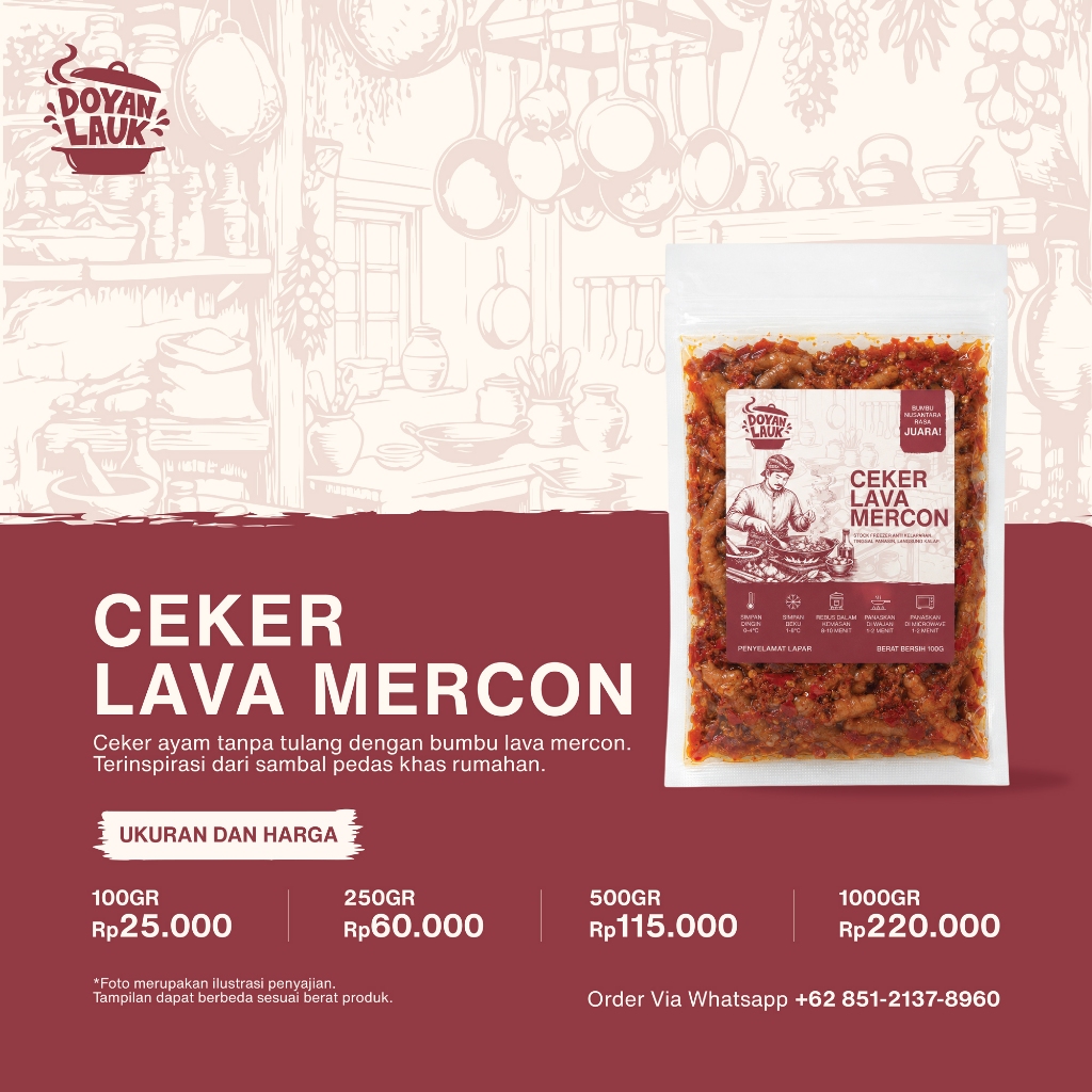 CEKER LAVA MERCON | FROZEN FOOD | CEKER TANPA TULANG SAMBAL MERCON