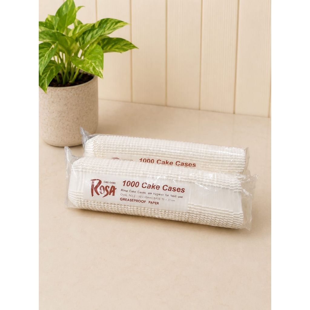 ROSA Cake Cases Oval No. 2 – Kertas Cup Kue Oval Putih