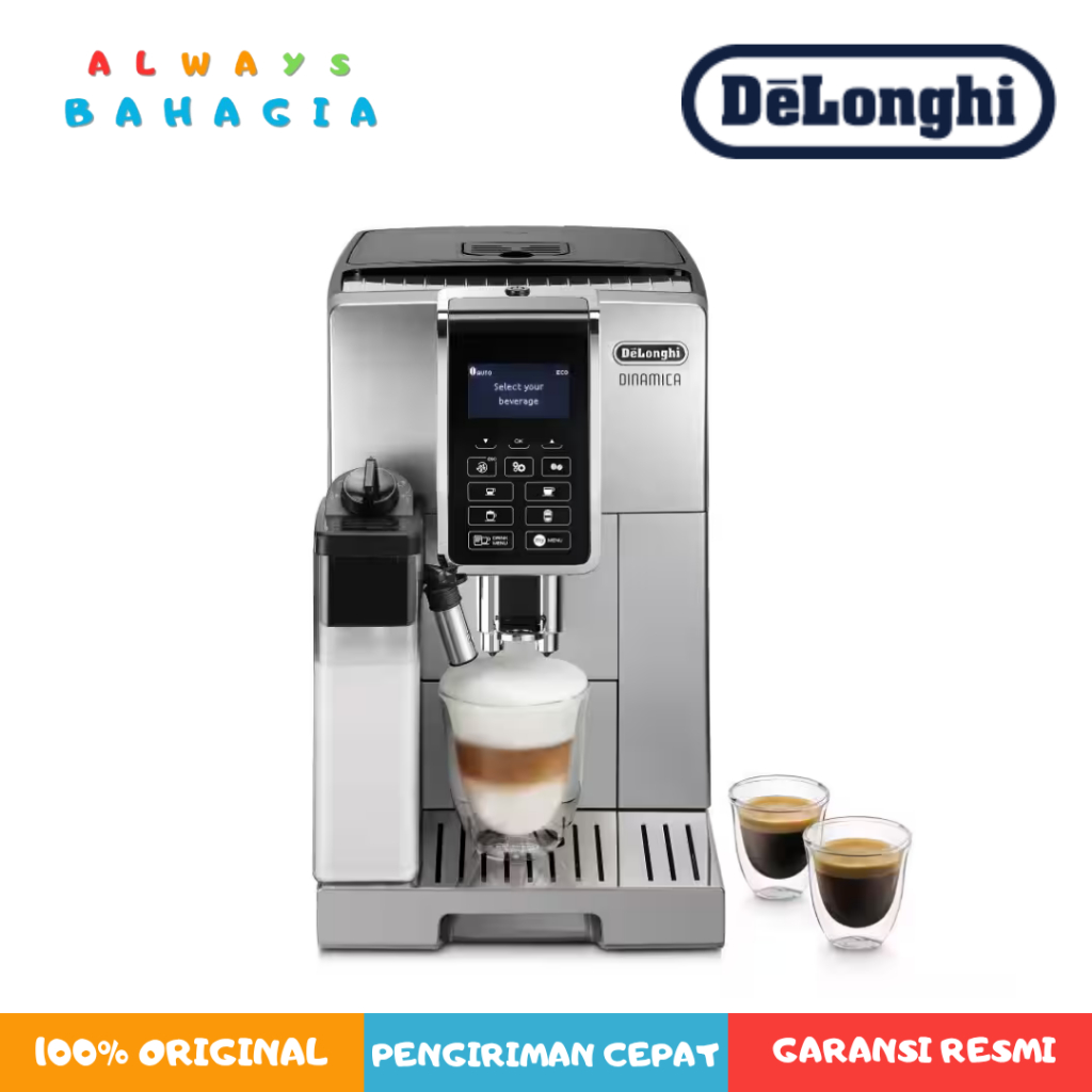 Delonghi ECAM350.55.SB Mesin Kopi Otomatis Dinamica Silver black