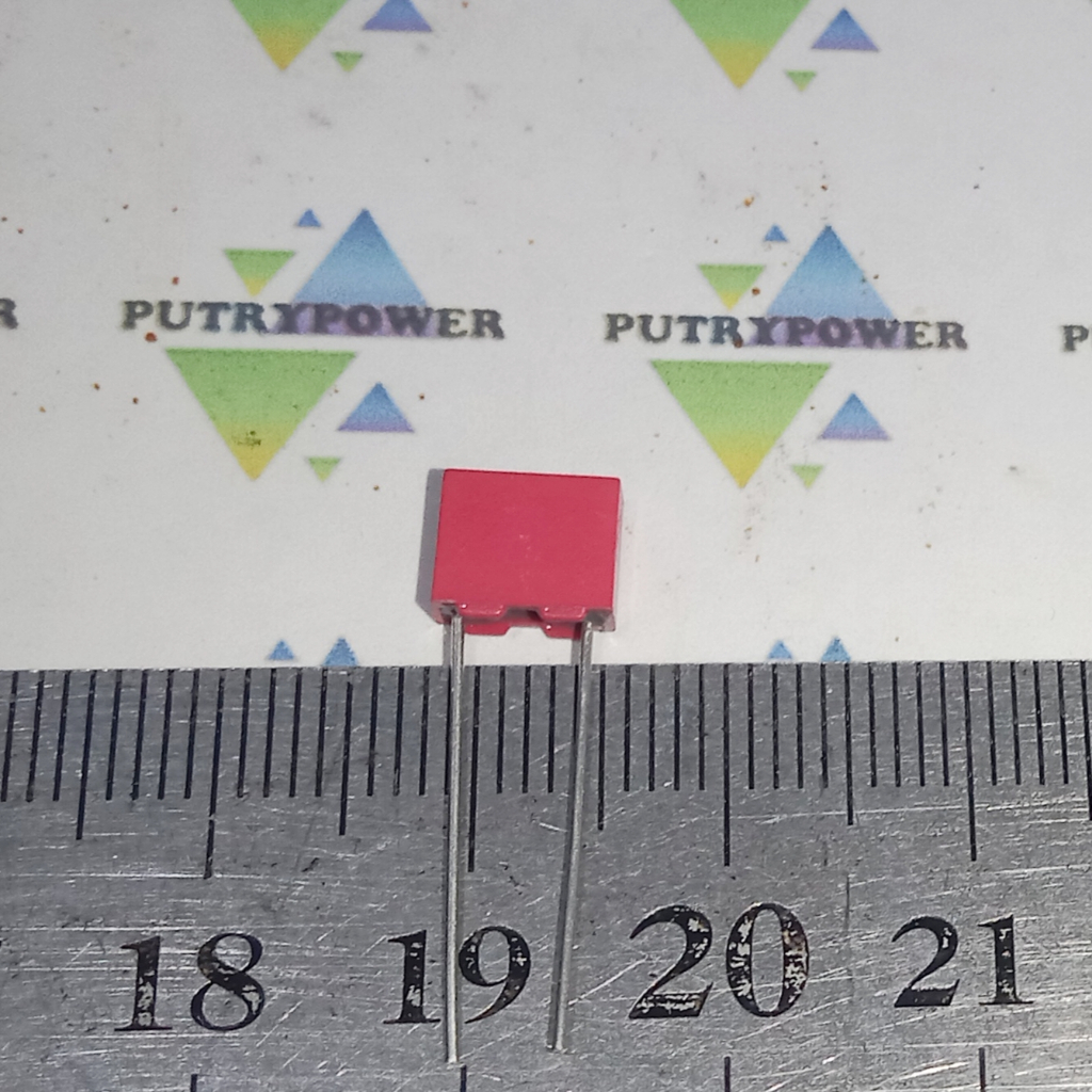 332 100v 5mm 332j100 MKM MERAH 3n3  3.3n 3.3nf   kapasitor 332j mkp mkt 3,3 nf  3.3 n capacitor mkm 