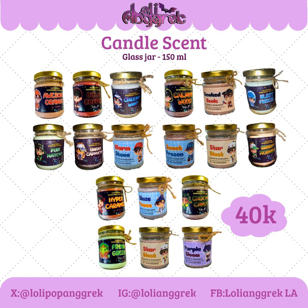 Boboiboy Candle Scent Fanmerch