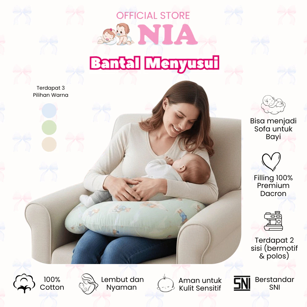 Bantal Menyusui untuk Bayi Newborn Usia 0-6 bulan NIA