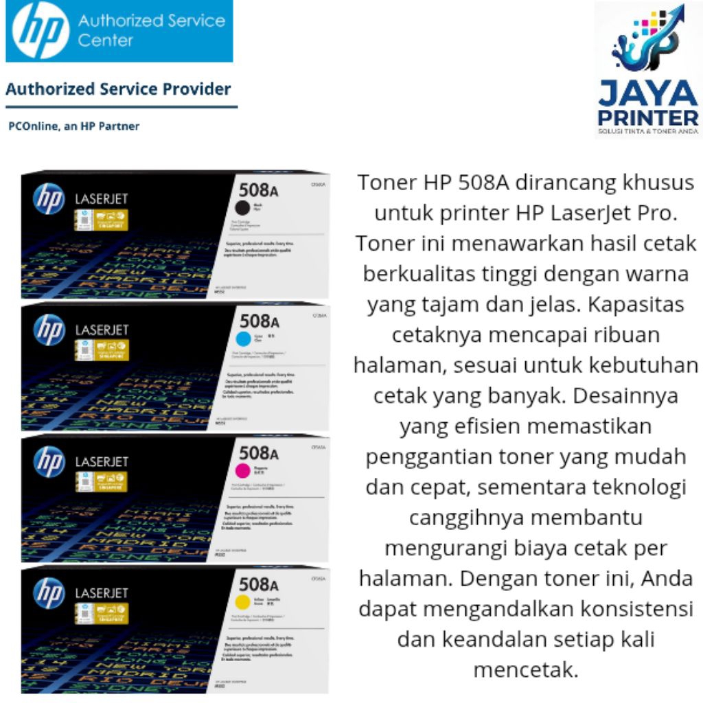 Toner HP 508A For Printer Laserjet M552 M553 M557 Original
