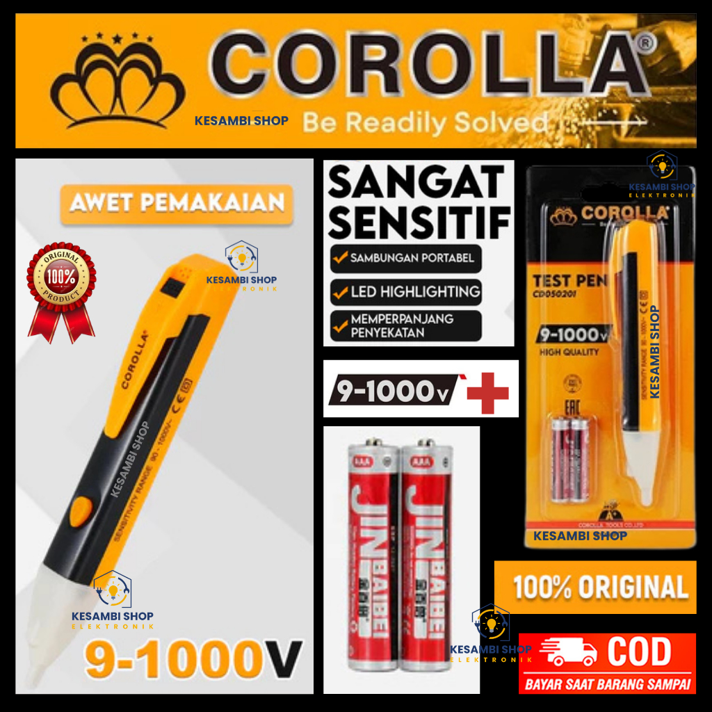 Digital Tespen Sensor Detektor Tespen Bunyi Corolla Tespen Non Contact Voltage Alert detector