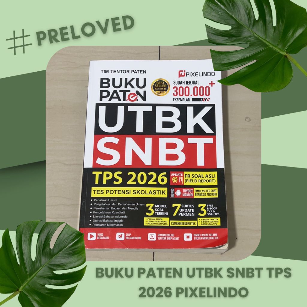 [ PRELOVED ] Buku UTBK SNBT 2026 Paten Pixelindo | The King 7 SubTest | Gercep TKA SMA MA SMK Yrama 