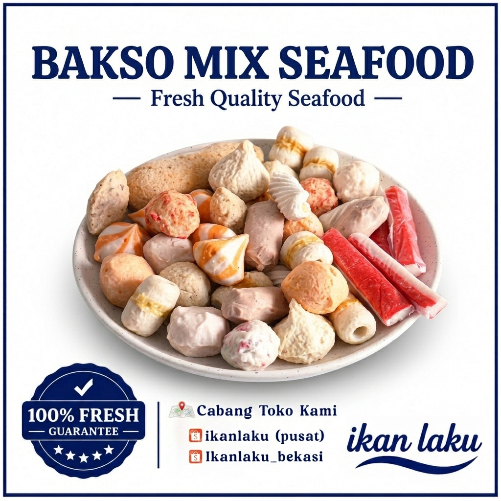 STEAMBOAT CEDEA BAKSO MIX SEAFOOD 1KILO TERMURAH BERGARANSI IKAN LAKU IKAN SEGAR IKAN BEKU