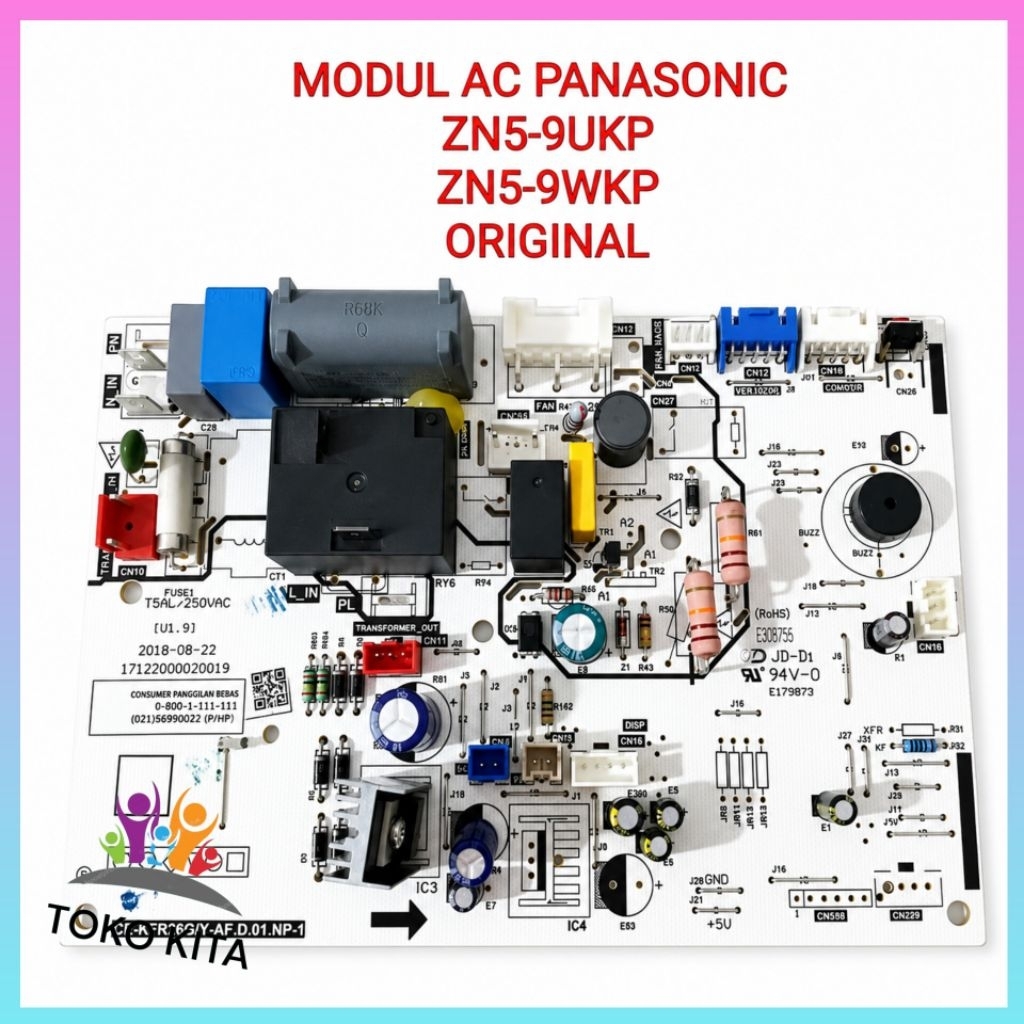 MODUL PCB AC PANASONIC CS-ZV5UKP-9UKP/WKP/SAMSUNG R32 R410 ORIGINAL
