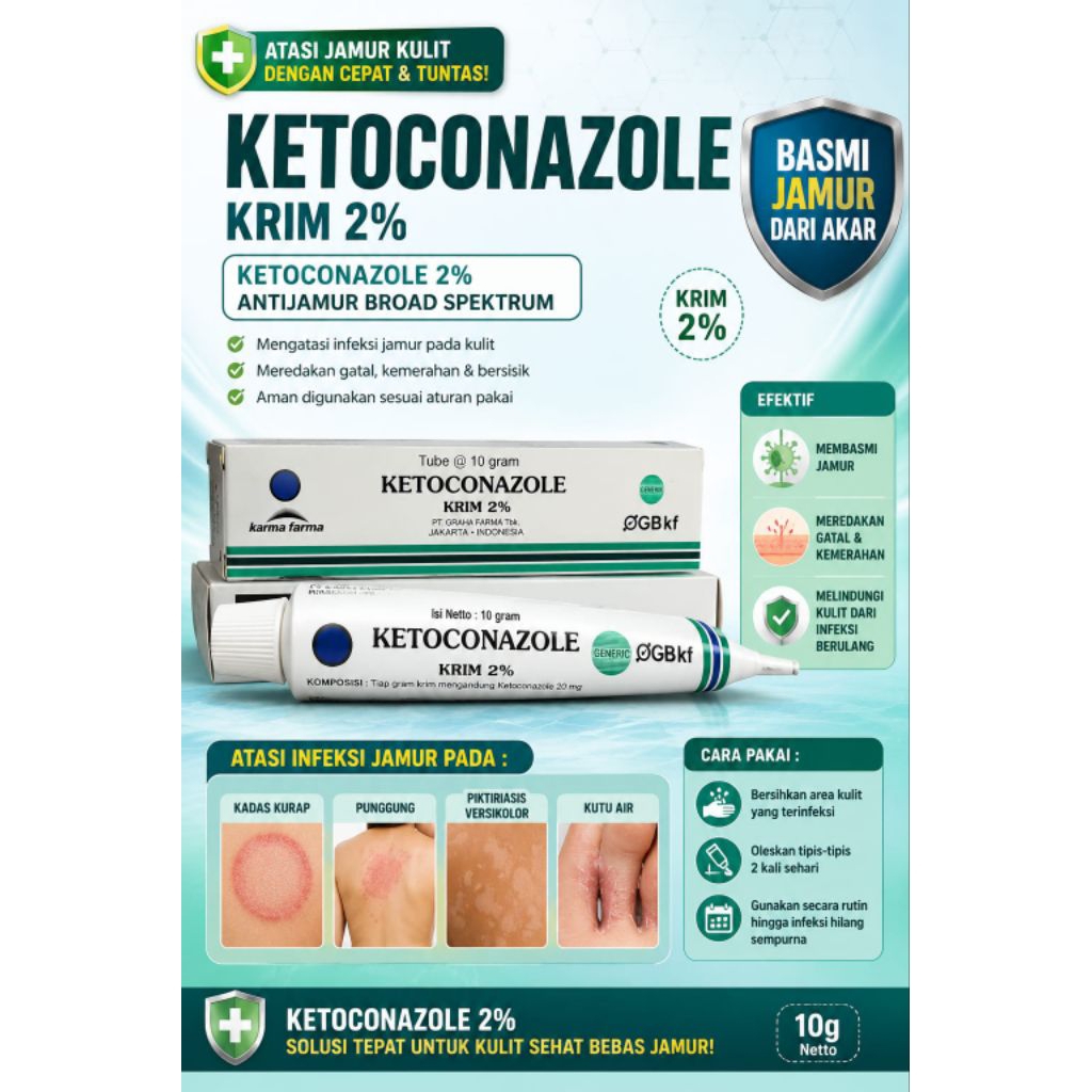 KETOCONAZOLE Obat Gatal Jamur - Eksim