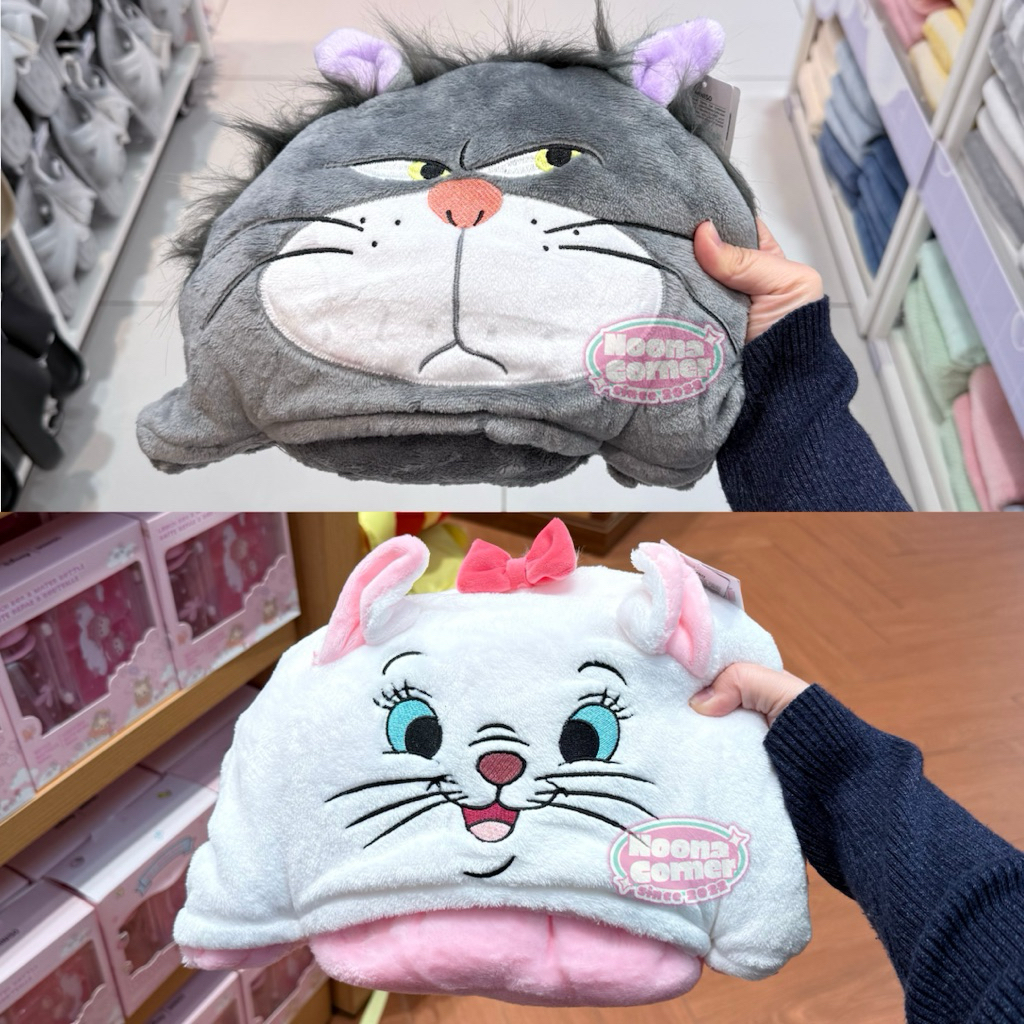 Miniso x Disney ‼️ Hoodie Blanket / Balmut / Bantal Selimut MARIE CAT Collections (90x140cm) Marie C