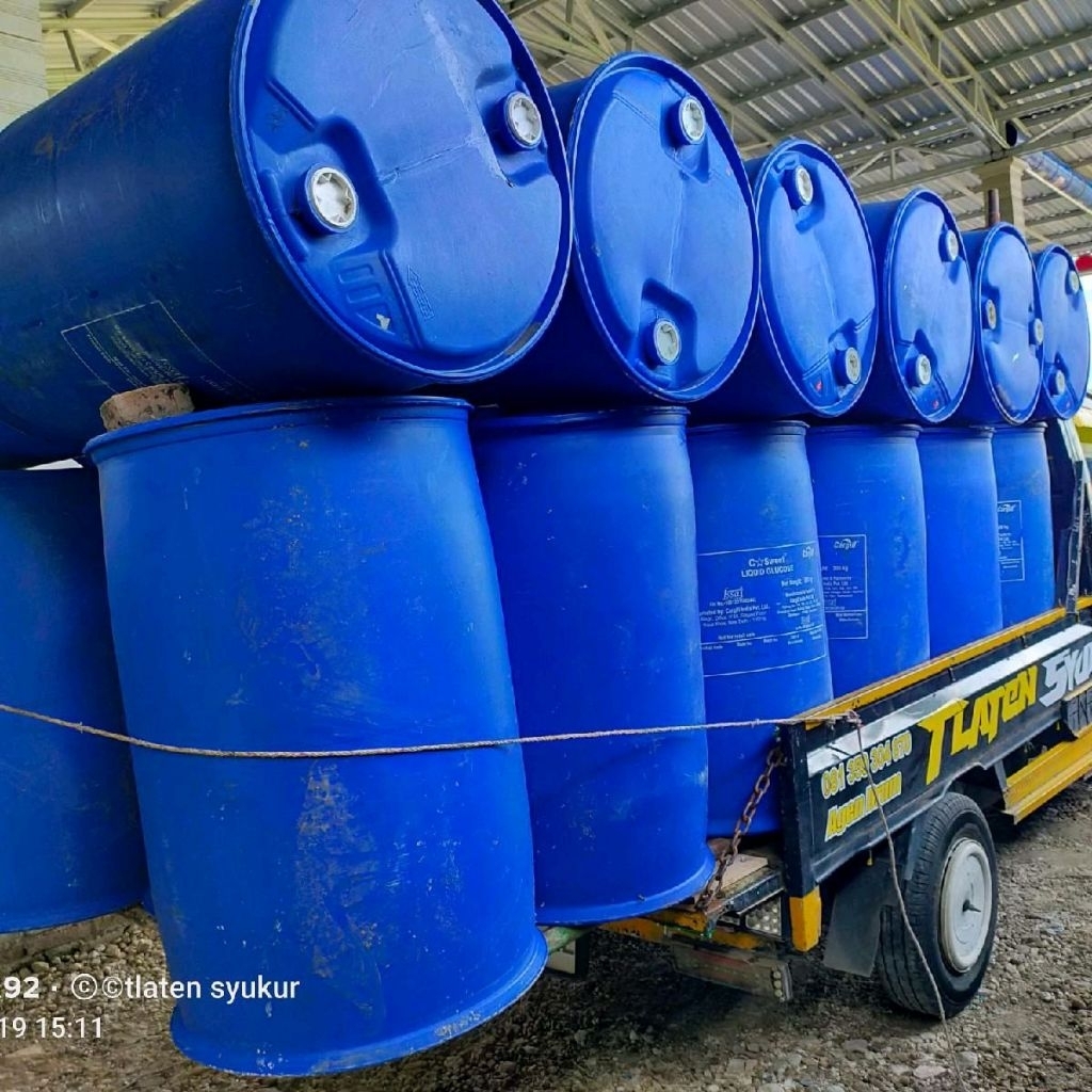 drum plastik 200liter TK. untuk tandon air..drum apung .wadah lainya.
