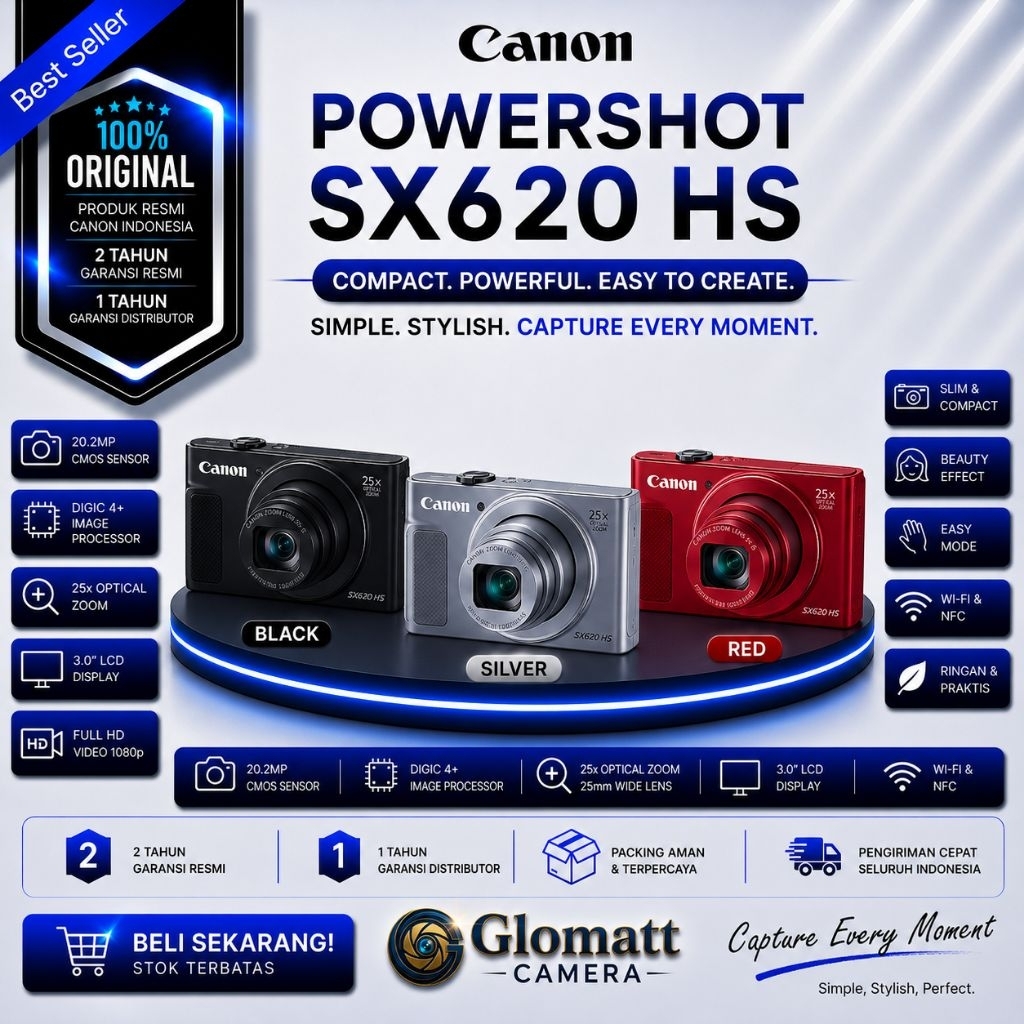 CANON POWERSHOT SX620 HS WIFI / CAMERA DIGITAL CANON SX620 HS 20X ZOOM LENS