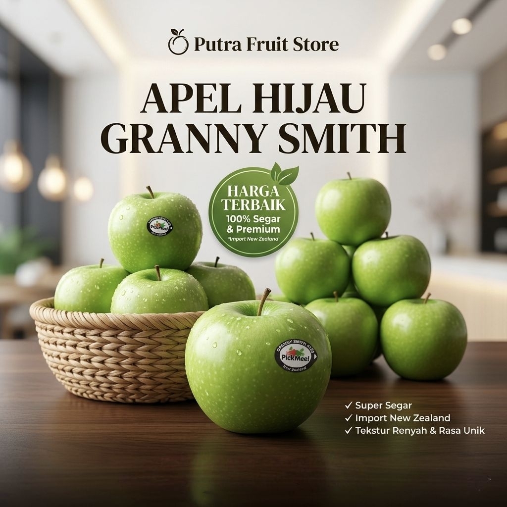 Apel Granny Smith | apel hijau granny smith Import New Zealand 500gram
