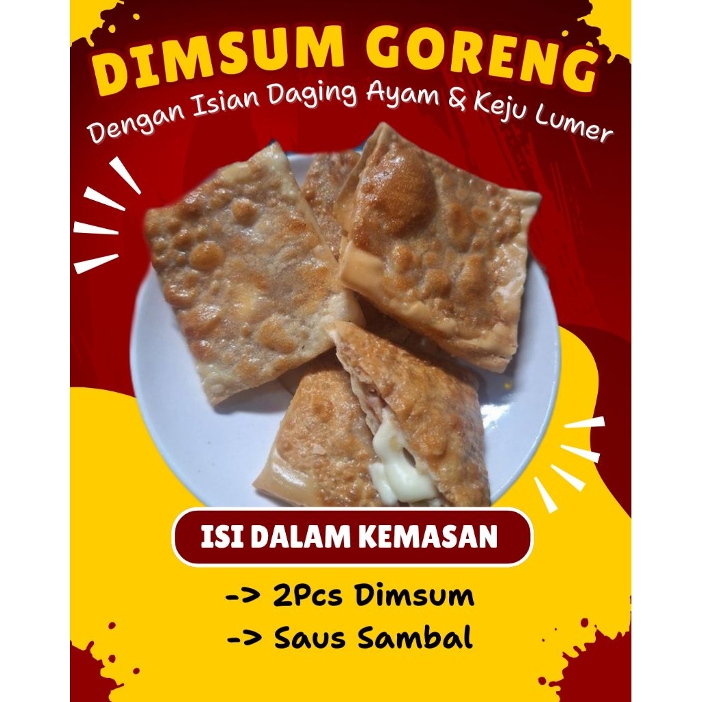 Dimsum Goreng Keju Lumer isi 2 Pcs  - Dimsum Ayam Goreng - Dimsum Goreng Keju